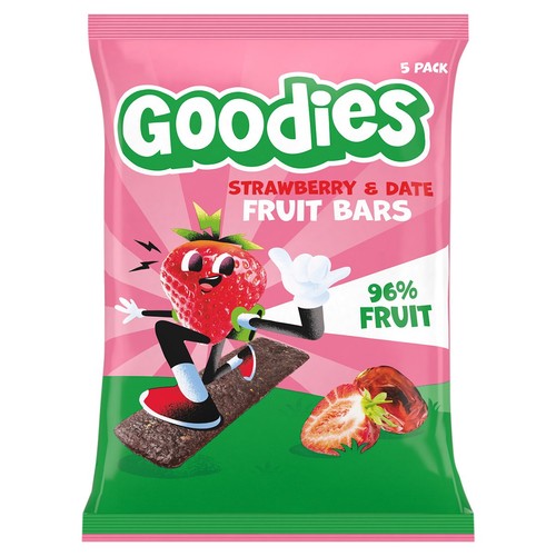 Goodies Kids Snack Strawberry & Date Fruit Bars Multipack 
