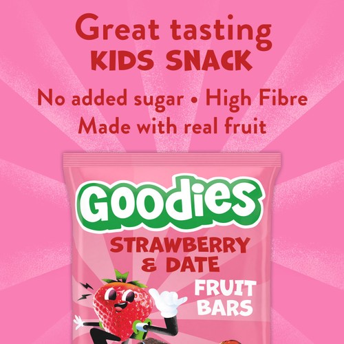 Goodies Kids Snack Strawberry & Date Fruit Bars Multipack  thumbnail 2