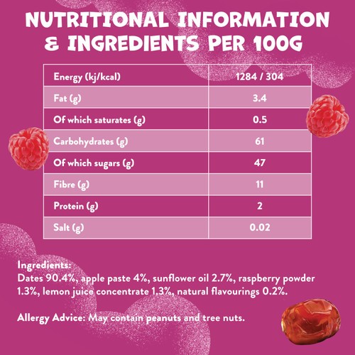 Goodies Kids Snack Fruit Bars Raspberry & Date Multipack  thumbnail 4