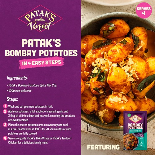 Pataks Bombay Potatoes Spice Mix thumbnail 2
