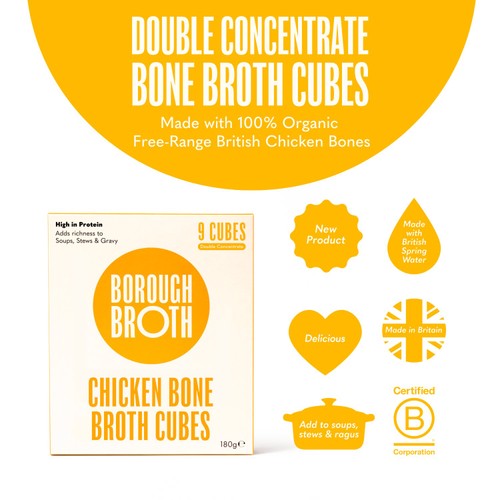 Borough Broth Organic Frozen Chicken Bone Broth Cubes thumbnail 2