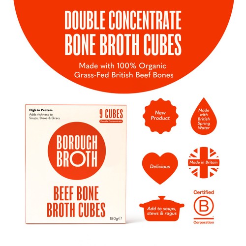 Borough Broth Organic Frozen Beef Bone Broth Cubes thumbnail 2