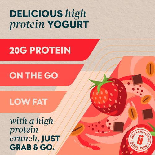 Muller My Protein Strawberry Yogurt with Granola thumbnail 2