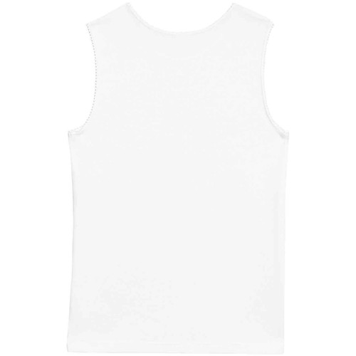 M&S Girls Pure Cotton Bow Vests, 6-7 Y, White thumbnail 3