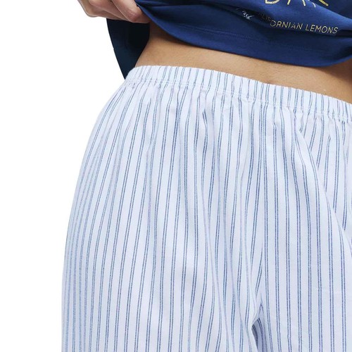 M&S Womens Pure Cotton Pyjama Set , M, Navy thumbnail 4