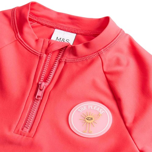 M&S Boys Plain Rash Vest, 4-5 Y, Red thumbnail 2