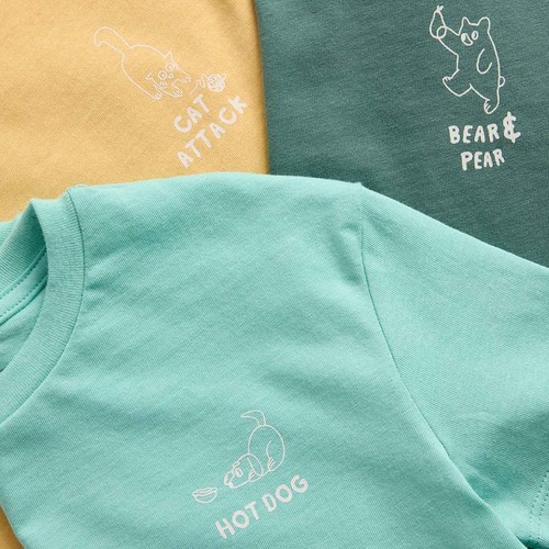 M&S Boys Cotton Rich Animal Pyjama Sets, 3-4 Y, Blue Mix thumbnail 2