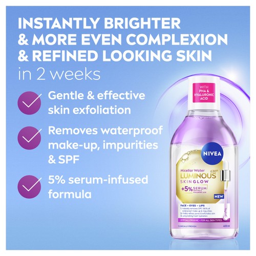 NIVEA Luminous Glow Serum Infused Micellar Water thumbnail 2