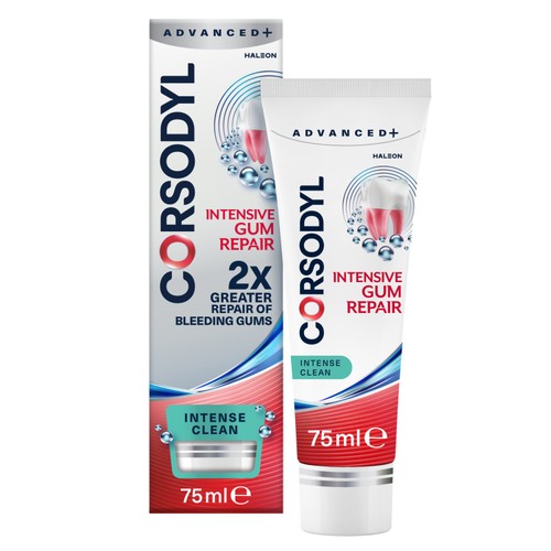 Corsodyl Advanced + Intensive Gum Repair Toothpaste, Intense Clean