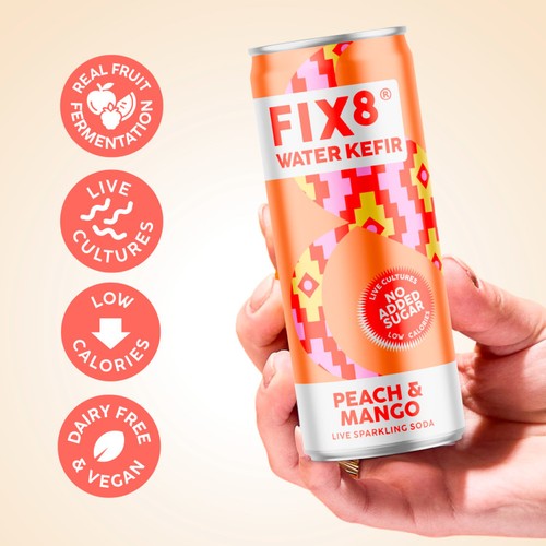 Fix8 Water Kefir Peach + Mango thumbnail 2