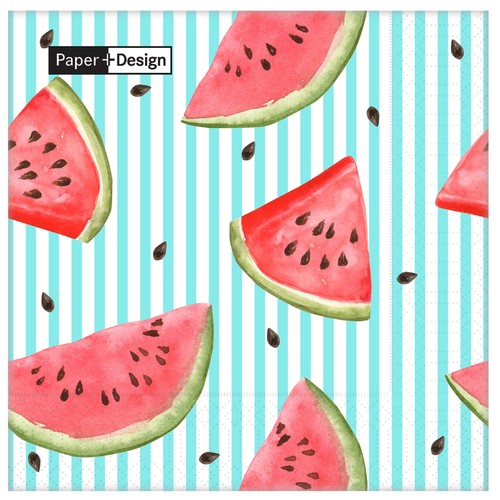 Melon Lines 3 Ply Napkins