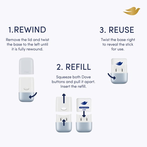 Dove No01 Original 72h Antiperspirant Deodorant Refillable Kit thumbnail 6