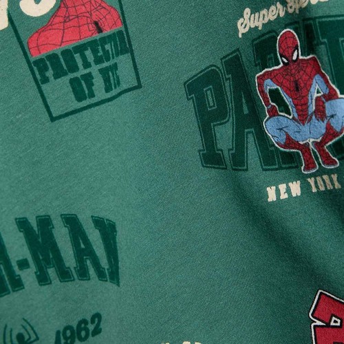 M&S Boys Pure Cotton Spider-Man Pyjamas, 6-7 Y, Light Green thumbnail 3