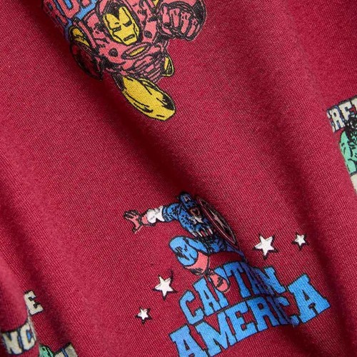 M&S Boys Marvel Pyjamas, 4-5 Y, Dark Cranberry thumbnail 2
