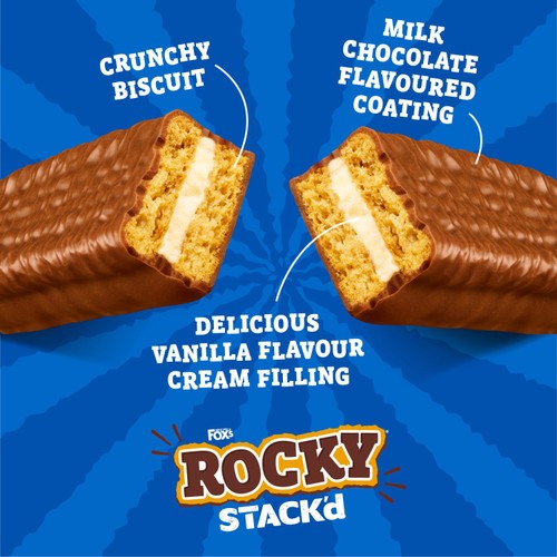 Fox's Biscuits Rocky STACK'd Vanilla Cream Flavour Biscuit Bars thumbnail 3