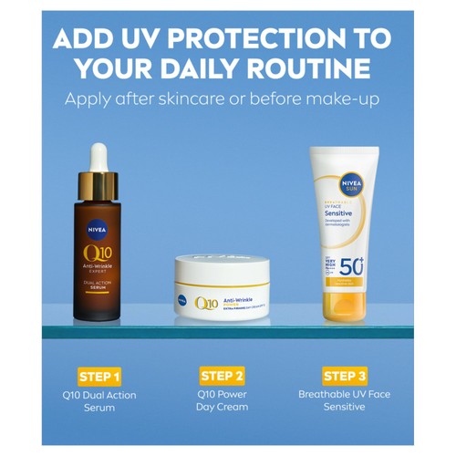 NIVEA SUN UV Face SPF 50 Sensitive Sun Cream thumbnail 4