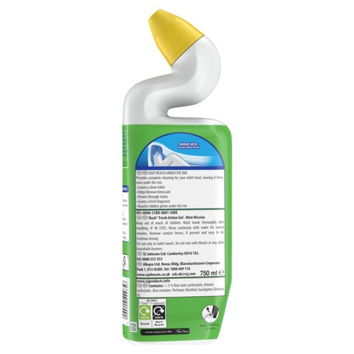 Duck Deep Action Gel Toilet Liquid Cleaner Mint Mission thumbnail 8