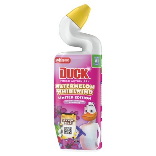 Duck Deep Action Gel Toilet Liquid Cleaner Watermelon Whirlwind