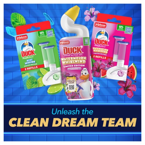Duck Deep Action Gel Toilet Liquid Cleaner Watermelon Whirlwind thumbnail 7