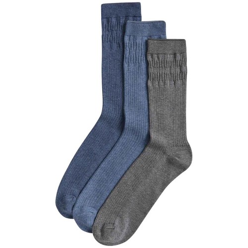 M&S Mens Gentle Grip Cool & Fresh Socks, 6-8.5, Blue Mix