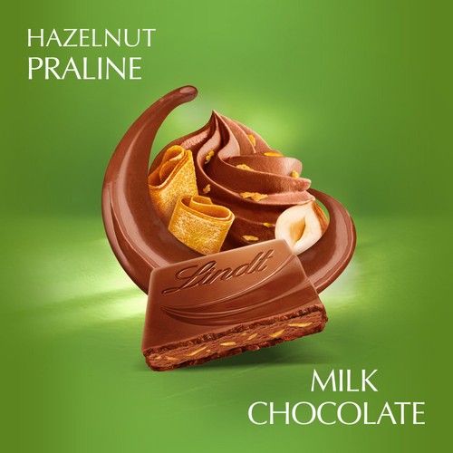Lindt Creation Milk Hazelnut Wafer Chocolate Bar thumbnail 3