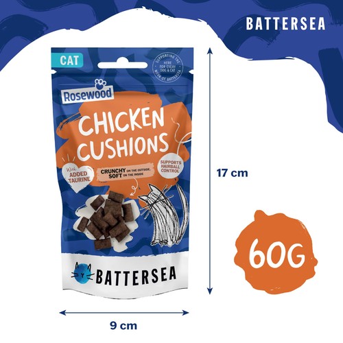 Battersea Anti-Hairball Chicken Cushions thumbnail 2