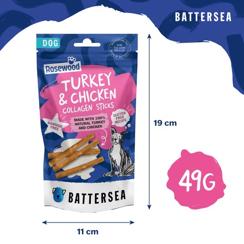 Battersea Turkey & Chicken Collagen Sticks thumbnail 2