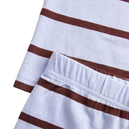 M&S Boys Pure Cotton Striped Pyjamas, 12-13 Y, Blue Mix thumbnail 2