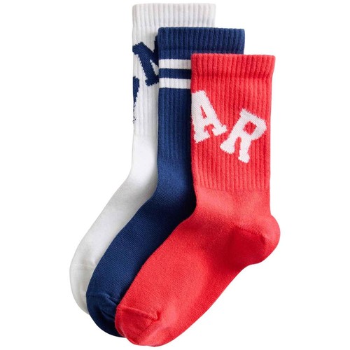 M&S Boys Cotton Rich Slogan Ankle Socks, 12.5-3.5 Large, Multi