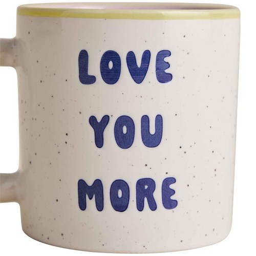 M&S Love You More Slogan Mug, Natural Mix thumbnail 3