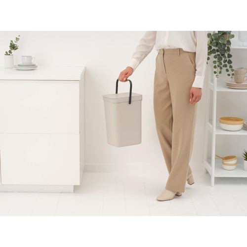 Brabantia Sort & Go Waste Bin Soft Beige 12 Litre thumbnail 5