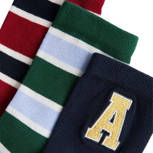 M&S Boys Cotton Rich Ankle Socks, 8.5-12 Small, Blue Mix thumbnail 2