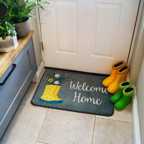 Mighty Mats Supersoft Washable Mat Welcome Home Wellies thumbnail 2