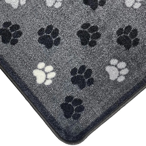 Mighty Mats Supersoft Washable Mat Grey Paw Print thumbnail 3