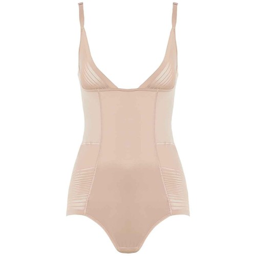 M&S Womens Body Define Firm Control Bodysuit, 12, Rose Quartz