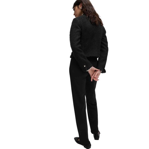 M&S Womens Cotton Rich Straight Leg Joggers, Size 8, Black thumbnail 4