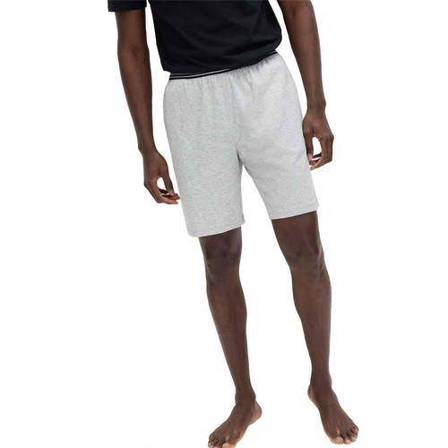 M&S Mens Pure Cotton Jersey Pyjama Shorts, L, Grey Mix thumbnail 2