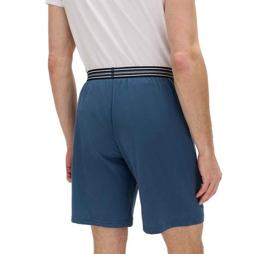 M&S Mens Pure Cotton Jersey Pyjama Shorts, L, Blue Mix thumbnail 5