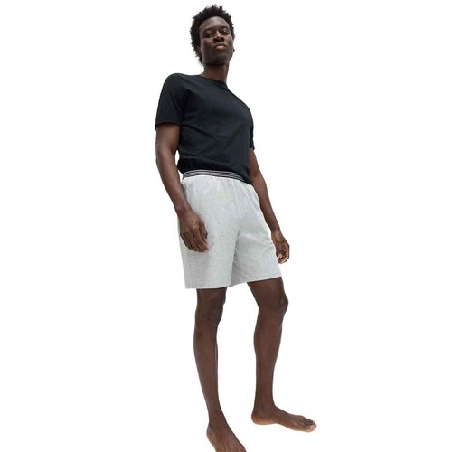 M&S Mens Pure Cotton Jersey Pyjama Shorts, 2XL, Grey Mix thumbnail 3