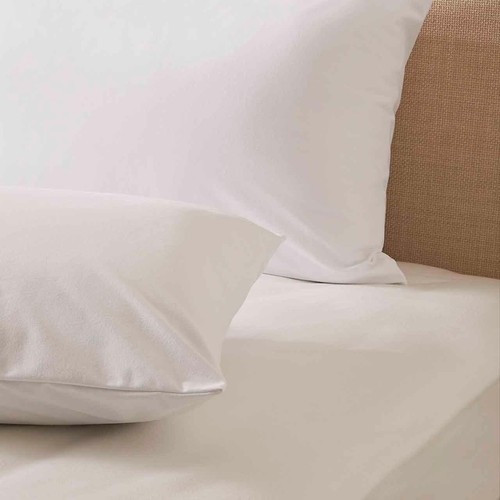 M&S Sleep Solutions Jersey Waterproof Pillow Protector, White thumbnail 2
