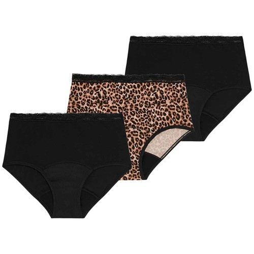 M&S Womens Heavy Absorbency Period Full Briefs, Size 10, Black Mix thumbnail 2