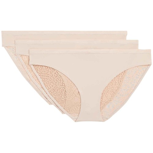 M&S Womens Body Soft Lace Bikini Knickers, 18, Opaline