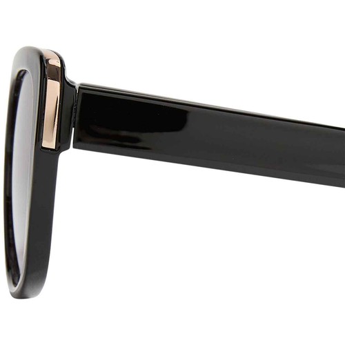 M&S Womens Geometric Cat Eye Sunglasses, Black thumbnail 2