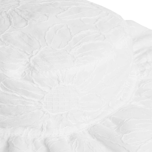 M&S Girls Cotton Embroidered Sun Hat, 12-18 Months, White thumbnail 2