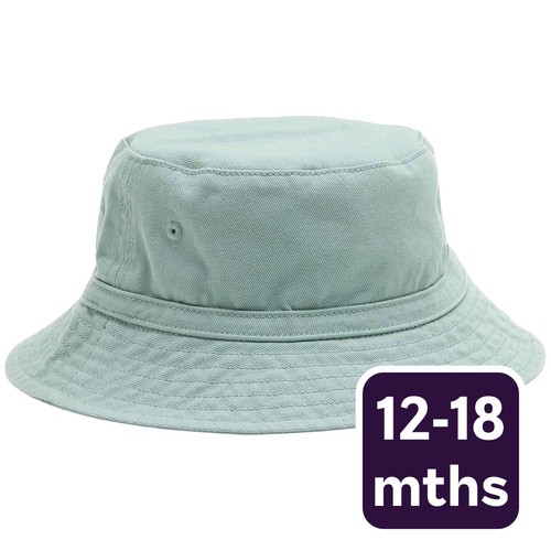 M&S Baby Cotton Bucket Hat, 12-18 Months, Green