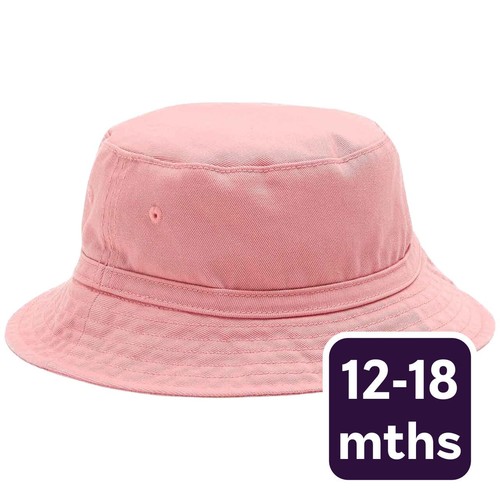 M&S Baby Cotton Bucket Hat, 12-18 Months, Pink