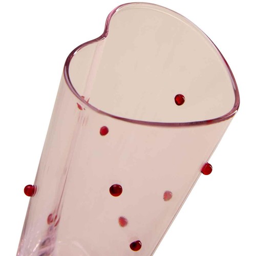M&S Set of 2 Heart Shaped Champagne Flutes, Pink thumbnail 4