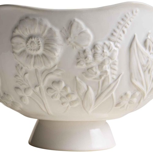 M&S Spring Meadow Footed Serving Bowl, Cream thumbnail 2