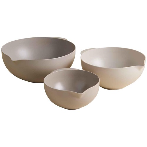 M&S Set of 3 Stacking Mixing Bowls, Cream thumbnail 3