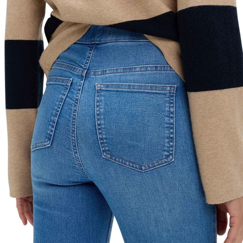 M&S Womens Pull on High Waisted Jegging, Size 14, Extra Short, Indigo thumbnail 3